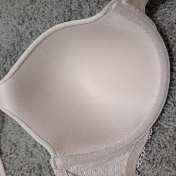 SOMA Embraceable Demi Bra Lace Trim Underwire Pale Sand color Size 34D - Picture 8 of 13